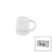 2PCS  ÜZÜM - KABARCIKLI KULPLU CAM BARDAK TERMİSİL - ISIYA DAYANIKLI BOROSİLİKAT350ML (4401) - 1