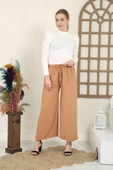 AlinModest Bel Lastikli Bol Paça Ayrobin Pantolon - 1