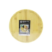 DÖNER TABLALI  AHŞAP BAMBU SUNUM TEPSİSİ - MİNİ SOFRA YUVARLAK=30CM (4401) - 1