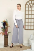 AlinModest Bel Lastikli Bol Paça Ayrobin Pantolon - 2