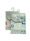 ÇİF KANAT PVC BANYO PERDESİ 2  PARÇA  X 90X180CM - 12 HALKALI (4401) - 1