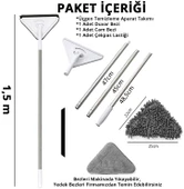Üçgen Mop Cam Duvar Tavan Fayans Parke Temizleyici Mop (4401) - 5