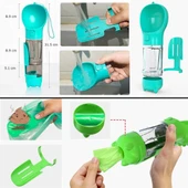 Taşınabilir Hazneli Mama Kaplı ,Kaka Poşetli Kedi,Köpek Suluğu-300ml (4401) - 4
