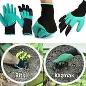 Toprak Kazma Ekme Çapalama İçin Korumalı Bahçe Bahçivan Eldiveni (4401) - 2