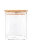 Bambu Kapaklı Cam Kavanoz Saklama Kabı 8,5x6 cm Royaleks-BLS6580 - 1