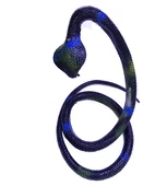 Siyah Renk Gerçekçi Kobra Model Silikon Yumuşak Yılan 80 cm - 2