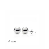 925 Ayar Gümüş Top Küpe - 4 mm - 2