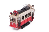 Dekoratif Metal Taksim Tramvay Küçük Vintage Biblo Hediyelik - 3