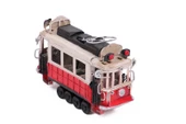 Dekoratif Metal Taksim Tramvay Küçük Vintage Biblo Hediyelik - 4