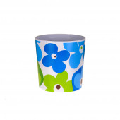 SIA Z16979 Saksı,Mavi Papatyalı Melamin Çiçeklik 14x14cm - 3
