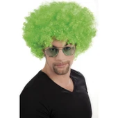 Yeşil Renk Kıvırcık Afro Bonus Peruk (4401) - 1