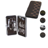 12 PCS - GÜMÜŞ MANİKÜR - PEDİKÜR SETİ RENKLİ DESENLİ - CÜZDAN MODELİ ÇANTALI (4401) - 1