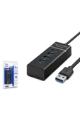 HADRON  Hdx7017 Usb3.0 Hub 3*usb Usb3.0 4ın1 30cm Siyah - 1