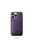 Nettech  İphone 14 Pro Max Uyumlu Ayrılabilir Kartlıklı Magsafearka Koruma Kılıf - Mor - 1