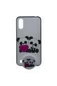 Nettech  Samsung Galaxy A01 Uyumlu Desenli Popsocket Seri Arka Koruma Kılıf - Çeşitli Desen - 7