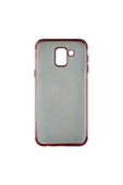 Nettech  Samsung Galaxy J600 J6 Uyumlu Glitter Seri Arka Koruma Kılıf - Kırmızı - 1
