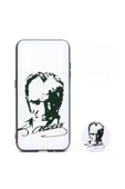 Nettech  Samsung Galaxy A01 Uyumlu Desenli Popsocket Seri Arka Koruma Kılıf - Çeşitli Desen - 4