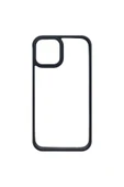 Nettech  İphone 12 Pro Max Uyumlu Soft Akrilik Seri Arka Koruma Kılıf - Siyah - 1