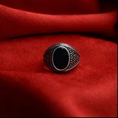 Gece Zırhı Gümüş Erkek Yüzük - 4