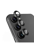 Nettech  Samsung Galaxy S25 Uyumlu Safir Lens Kamera Cam Koruyucu - Siyah - 1