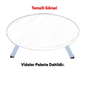 Metal Sofra Ayağı Plastik Siyah Taban Katlanır Yer Sofrası Sini Altı 20 cm (4 Adet) - 6