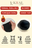 Termal Erkek Kışlık Havlu Patik Çorap Dikişsiz (3 ÇİFT) Siyah Renk - 3
