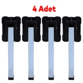 Metal Sofra Ayağı Plastik Siyah Taban Katlanır Yer Sofrası Sini Altı 20 cm (4 Adet) - 3