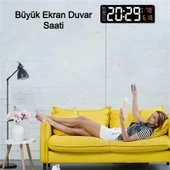 Uzaktan Kumandalı LED Dijital Duvar Saati Geri Sayım Tarih Sıcaklık Çift Alarm Özellikli - 6
