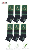 Erkek Çorap 6 Çift Dikişsiz Yazlık Bambu Kısa Patik Set (HEDİYE KUTULU) - 4