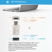 Transcend TS256GJF890S 256GB Type-A&C OTG USB3.1 Flash Bellek - 3