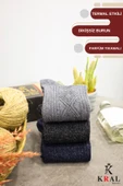 Termal Etkili 3 Çift Kutulu Kışlık Kuzu Yünlü Lambswool Dikişsiz Çorap - 3