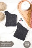 Erkek Siyah Kışlık Lambswool Çorap - 3