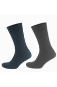 2 Çift Erkek Kışlık Çorap Lambswool Yünlü Çorap (40-44 BEDEN) - 7