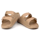 Unisex Vizon Çift Tokalı Kaymaz Taban Ayarlanabilir Hafif Günlük Plaj Terlik thumbnail 4