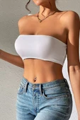 Straplez Kadın Büstiyer Beyaz - 3