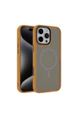 Nettech  Apple iPhone 11 Uyumlu Mat Renkli MagSafe Arka Koruma Kılıf - Gold - 1
