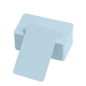 Periboia Boş Kelime Kartları 5x8 cm - 50 Adet Oval Kenarlı | Tabu & Not Kartları - Mavi - 1