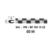 Dekoratif 5mm Siyah Beyaz Damalı Şerit Çıta | 3 Metre | Araç İç Dış Kaplama Bandı - 1