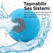 Su Geçirmez Mini Hoparlör Duş Keyfini Müziğe Dönüştür Silikon Vantuzlu Duş Hoparlörü - 5