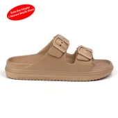 Unisex Vizon Çift Tokalı Kaymaz Taban Ayarlanabilir Hafif Günlük Plaj Terlik thumbnail 1