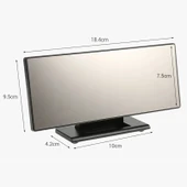 Masaüstü Ayna Çalar Saat Dekoratif LED 12/24 Saat Sıcaklık Modu USB Çalışan Taşınabilir Dijital Saat - 4