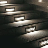 3 Watt, Elektrikle Çalışır, İç ve Dış Mekan Nemli Alan Sensörsüz Merdiven Led 3200 Kelvin Siyah Kasa - 7