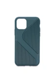 Nettech  Apple Iphone 11 Pro Max Uyumlu Kendinden Desenli Arka Koruma Kılıf - Yeşil - 1