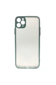 Nettech  Apple Iphone 11 Pro Uyumlu Kontrast Renkli Tuş Seri Arka Koruma Kılıf - Yeşil - 1