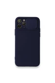 Nettech  Apple Iphone 11 Pro Uyumlu Kızaklı Kamera Korumalı Arka Koruma Kılıf - Lacivert - 1