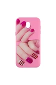 Nettech  Samsung Galaxy J530 J5 Pro Uyumlu Desenli Seri Arka Koruma Kılıf - Pembe - 1