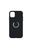 Nettech  Apple Iphone 11 Pro Uyumlu Nano Ring Arka Koruma Kılıf - Siyah - 1