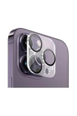 Nettech  İphone 13 Pro Max Uyumlu Şeffaf Çerçeveli Seri Kamera Cam Koruyucu - Şeffaf - 1