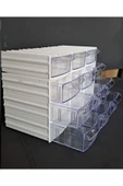 Depolife Şeffaf Çekmeceli Organizer Kutu 9 Kutu Dremel Gravür Boncuk Mücevher Saklama Kutusu düzenleyici - 5