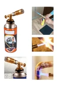 Depolife Tamirci Kaynak Şalama Pürmüzü Yüksek Alevli Metal Kafa Pürmüs Torch Ve 5li Kamp Gazı Seti 400ml - 7
